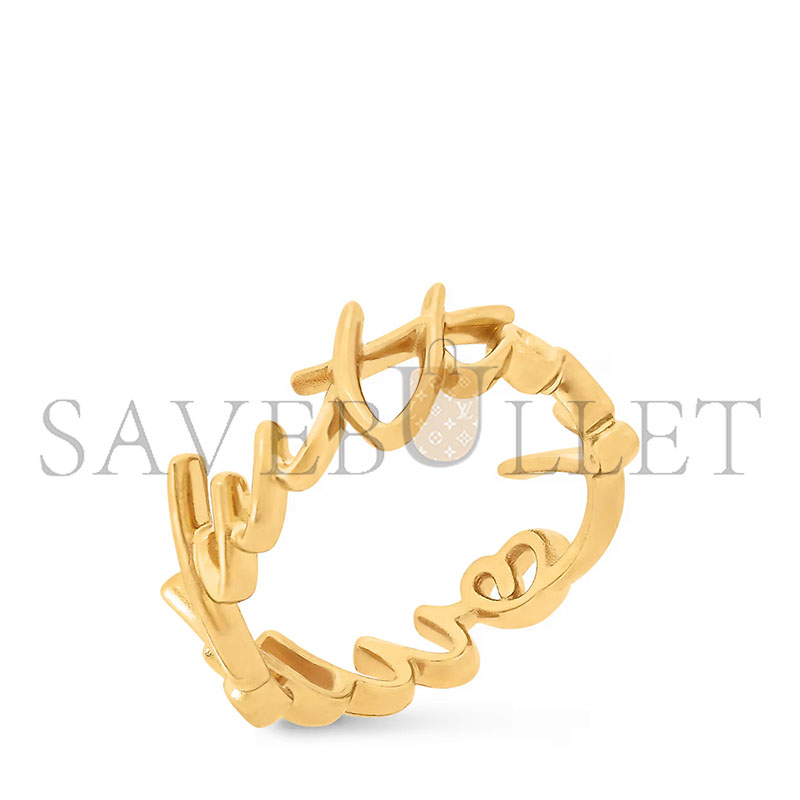 LOUIS VUITTON LV SCRIPT RING M1804S LOUIS VUITTON LV SCRIPT RING M1804S